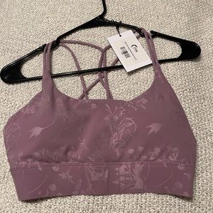 Light Lilac Floral Double Strap Bra